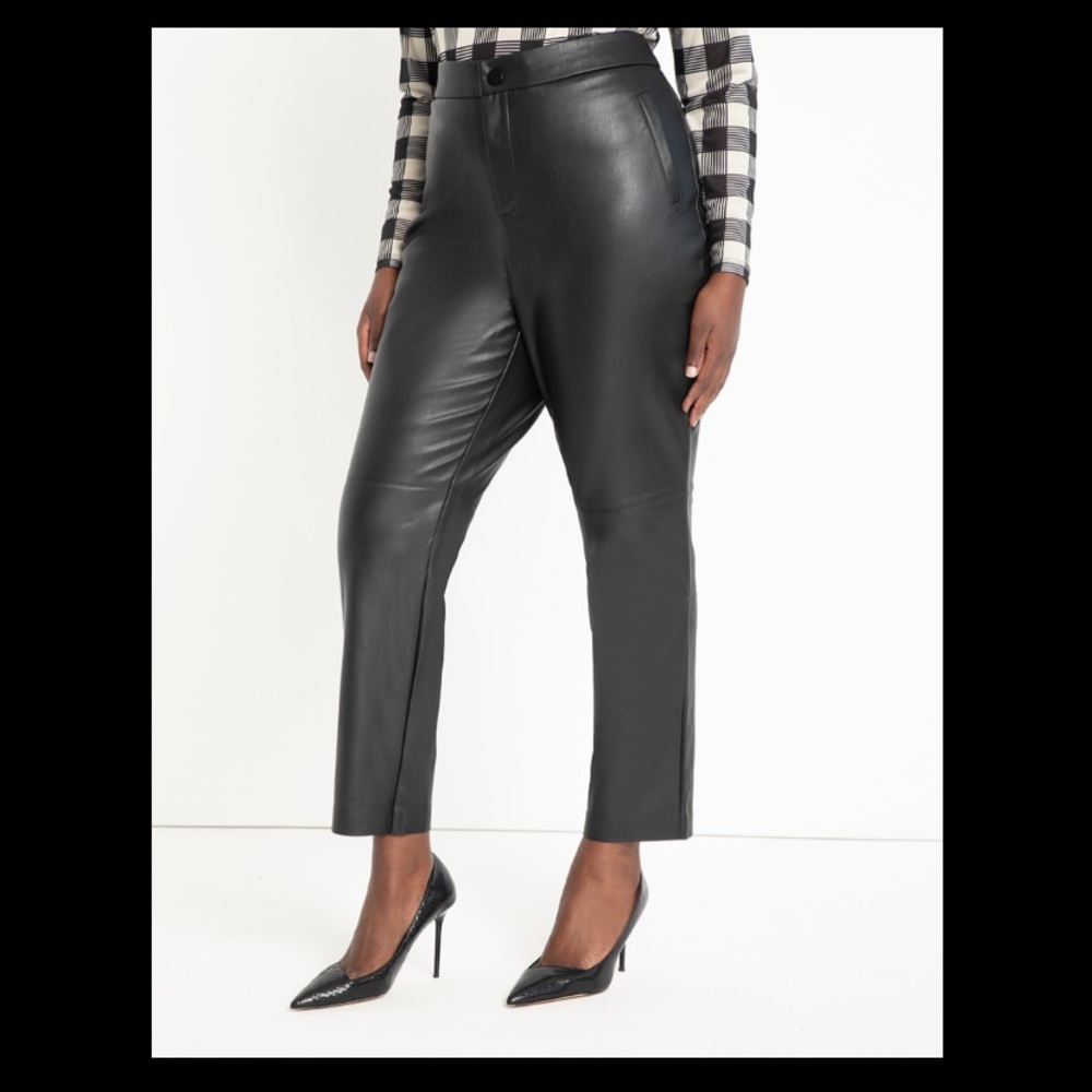 Faux leather pants